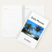 Sandy Beach with Palm Trees and An Ocean Uitzicht Planner (Display)