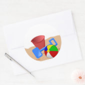 Sandy Beaches Ronde Sticker (Envelop)