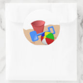 Sandy Beaches Ronde Sticker (Tas)