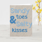 Sandy botte la carte salée de baisers (Fleur jaune)