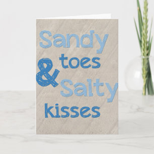 Sandy botte la carte salée de baisers