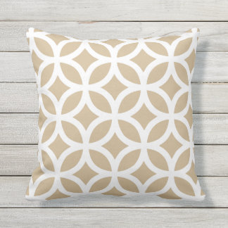 Sandy Brown Geometric Pattern Kussens