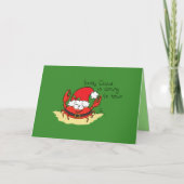 Sandy Claws Crabe Père Noël Carte de Noël (Devant)