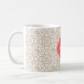 Sandy Damask Monogram Mug (Gauche)