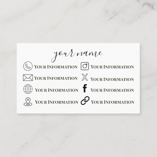 Sandy Derset Boho Visitekaartje (Achterkant)