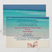 Sandy Feet Bachelorette Party Invitation Kaart (Voorkant / Achterkant)