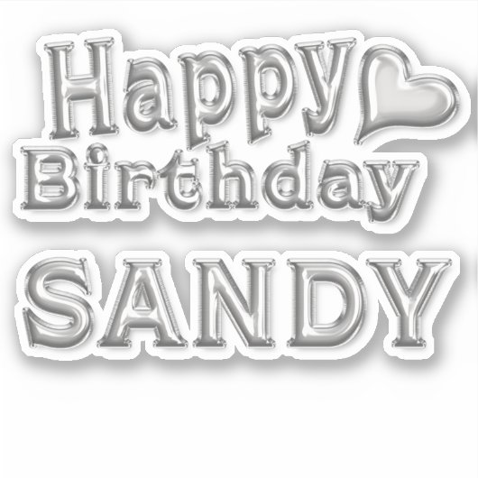 Sandy Happy Birthday Autocollants (Devant)