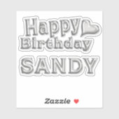 Sandy Happy Birthday Autocollants (Feuille)