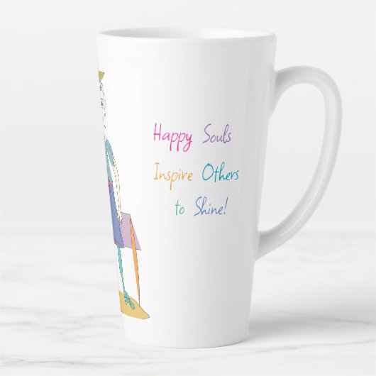 Sandy - Happy Souls inspireren anderen om te schit Latte Mok (Rechts)