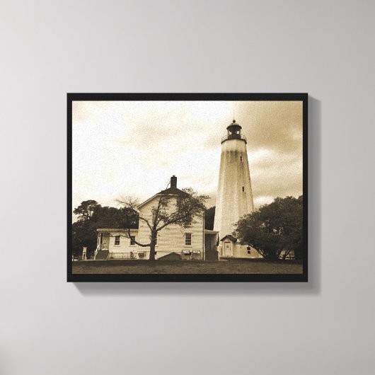 Sandy Hook Lighthouse Canvas Afdruk (Voorkant)