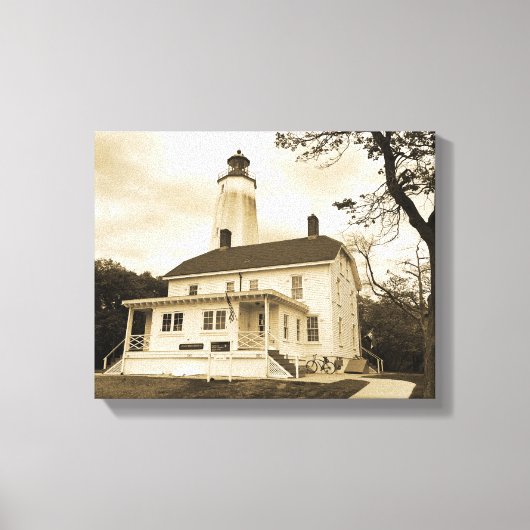 Sandy Hook Lighthouse Canvas Afdruk (Voorkant)
