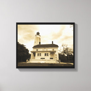 Sandy Hook Lighthouse Canvas Afdruk