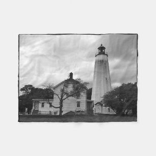 Sandy Hook Lighthouse Fleece Deken