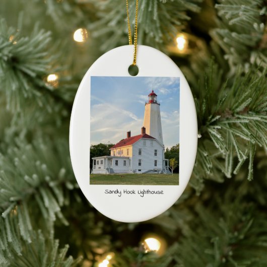 Sandy Hook Lighthouse Keramisch Ornament (Boom)