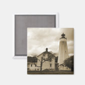 Sandy Hook Lighthouse Magneet (Voorkant / Achterkant)
