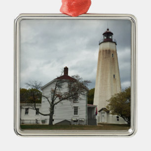Sandy Hook Lighthouse Metalen Ornament