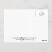 Sandy Hook Lighthouse, New Jersey Briefkaart (Achterkant)