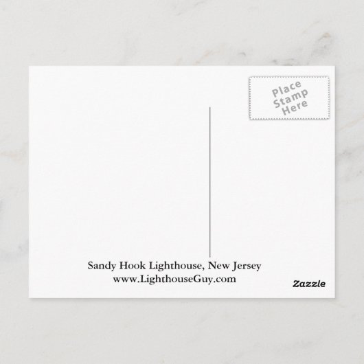 Sandy Hook Lighthouse, New Jersey Briefkaart (Achterkant)