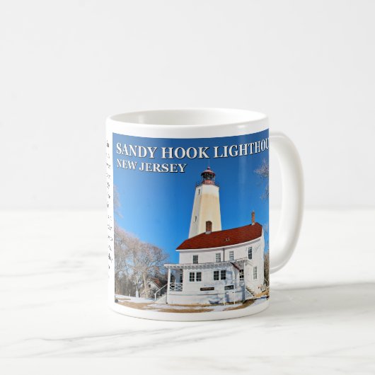 Sandy Hook Lighthouse, New Jersey Mok (Voorkant rechts)