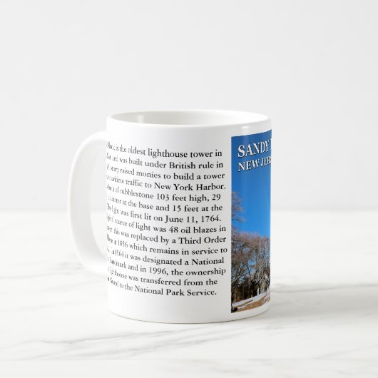 Sandy Hook Lighthouse, New Jersey Mug (Devant gauche)