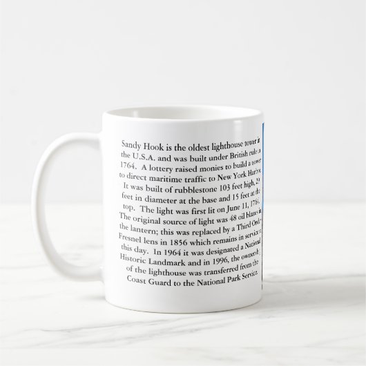 Sandy Hook Lighthouse, New Jersey Mug (Gauche)