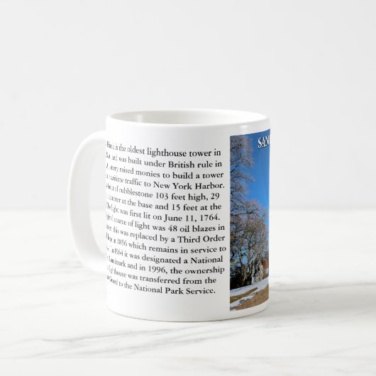 Sandy Hook Lighthouse, New Jersey Mug (Devant gauche)