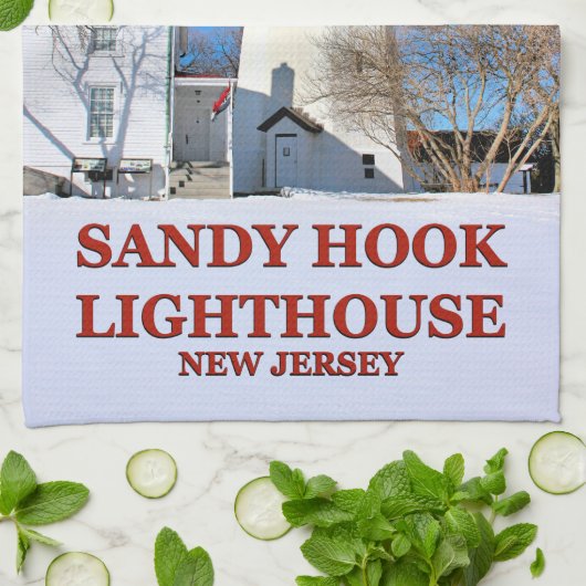 Sandy Hook Lighthouse, New Jersey theedoek (Gevouwen)