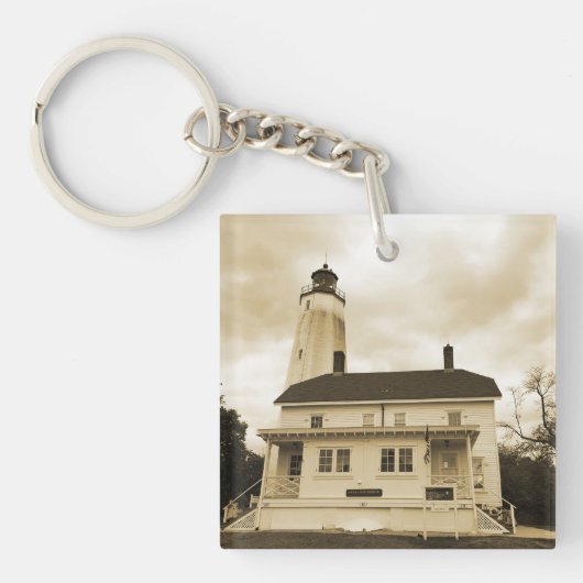 Sandy Hook Lighthouse Sleutelhanger (Voorkant)