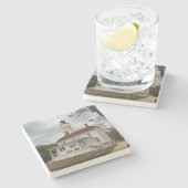 Sandy Hook Lighthouse Stenen Onderzetter (Zijkant)