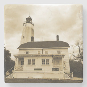 Sandy Hook Lighthouse Stenen Onderzetter