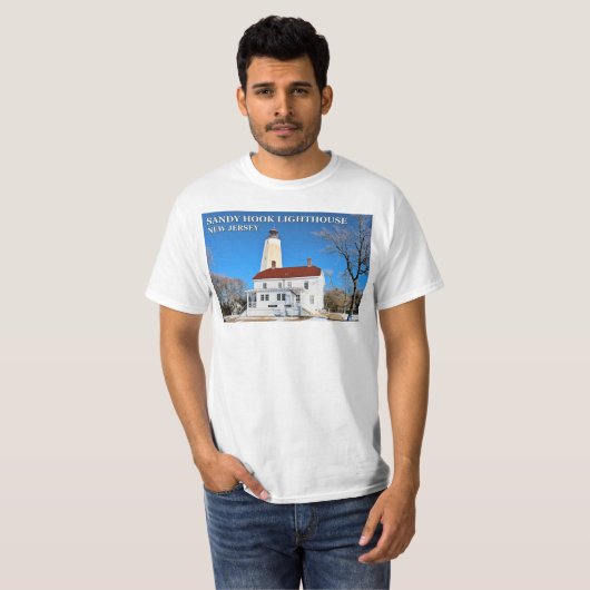 Sandy Hook Lighthouse, T-shirt New Jersey (Devant entier)