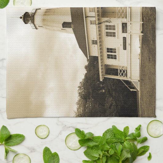 Sandy Hook Lighthouse Theedoek (Gevouwen)