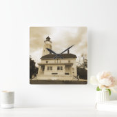 Sandy Hook Lighthouse Vierkante Klok (Huis)