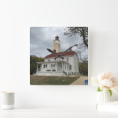 Sandy Hook Lighthouse Vierkante Klok (Huis)