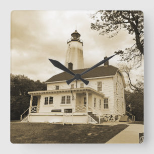 Sandy Hook Lighthouse Vierkante Klok
