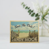 Sandy Hook Save the Date  Beach Aankondigingskaart (Staand voorkant)