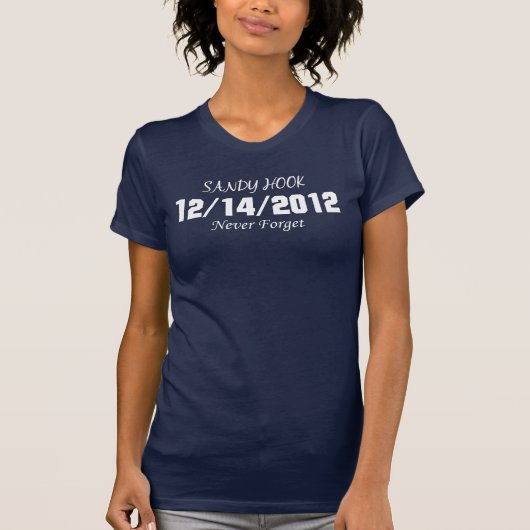 Sandy Hook Vergeet nooit T-shirt (Voorkant)