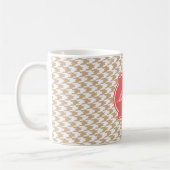 Sandy Houndstooth Monogram Mug (Gauche)