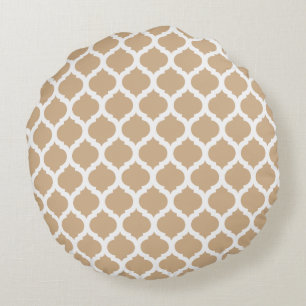 Sandy Moroccan Pattern Round Kussens