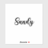 Sandy Name - Handgeschreven kalligrafie Sticker (Vel)