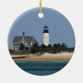 Sandy Neck Lighthouse Keramisch Ornament (Achterkant)