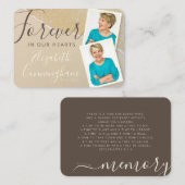 Sandy Ocean Beach Funeral Memorial Visitekaartje (Voorkant / Achterkant)