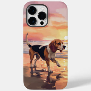 Sandy Paws Beagle Hond op Strand Zonsondergang Case-Mate iPhone 14 Pro Max Hoesje