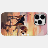 Sandy Paws Beagle Hond op Strand Zonsondergang Case-Mate iPhone Case (Achterkant (horizontaal))