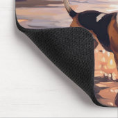 Sandy Paws Beagle Hond op Strand Zonsondergang Muismat (Hoek)