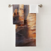 Sandy Paws Bichon Frise Dog sur Beach Sunset (En situation)