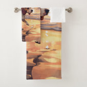 Sandy Paws Chien Beagle sur le coucher du soleil d (En situation)