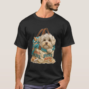 Sandy Paws Squad Schattige Strandhond in Boodschap T-shirt