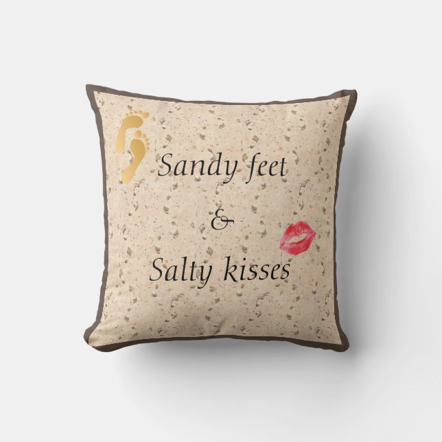 Sandy pieds & salty baisers coussin (Recto)