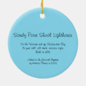 Sandy Point Shoal Lighthouse Keramisch Ornament (Achterkant)